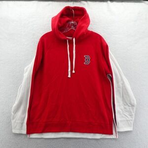G-III Hoodie Womens Medium Boston Red Sox Red Colorblock‎ Vintage Pullover New